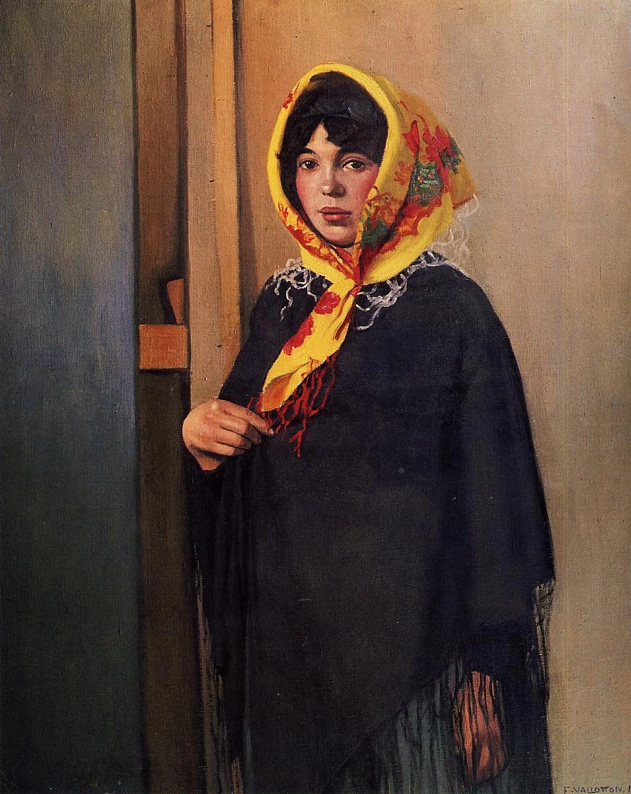 Félix Vallotton - 314, Giovane donna con sciarpa gialla